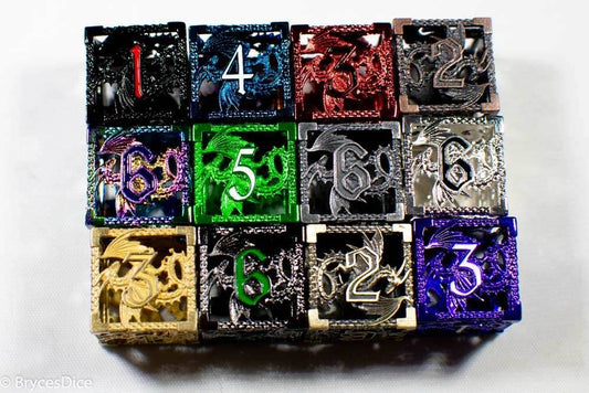 Single D6 Deadly Dragon Dice (Multiple Colors) - Red