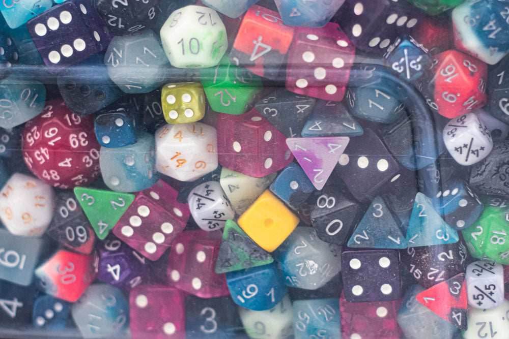 Bescon Lots of Dnd Dice, Pipped Dice, and other Polyhedral Dice Pieces (Factory Seconds) - 10