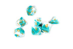 Spirit Life Dual Color Swirl Green/White (some have rough edges) - Set in Zip Bag
