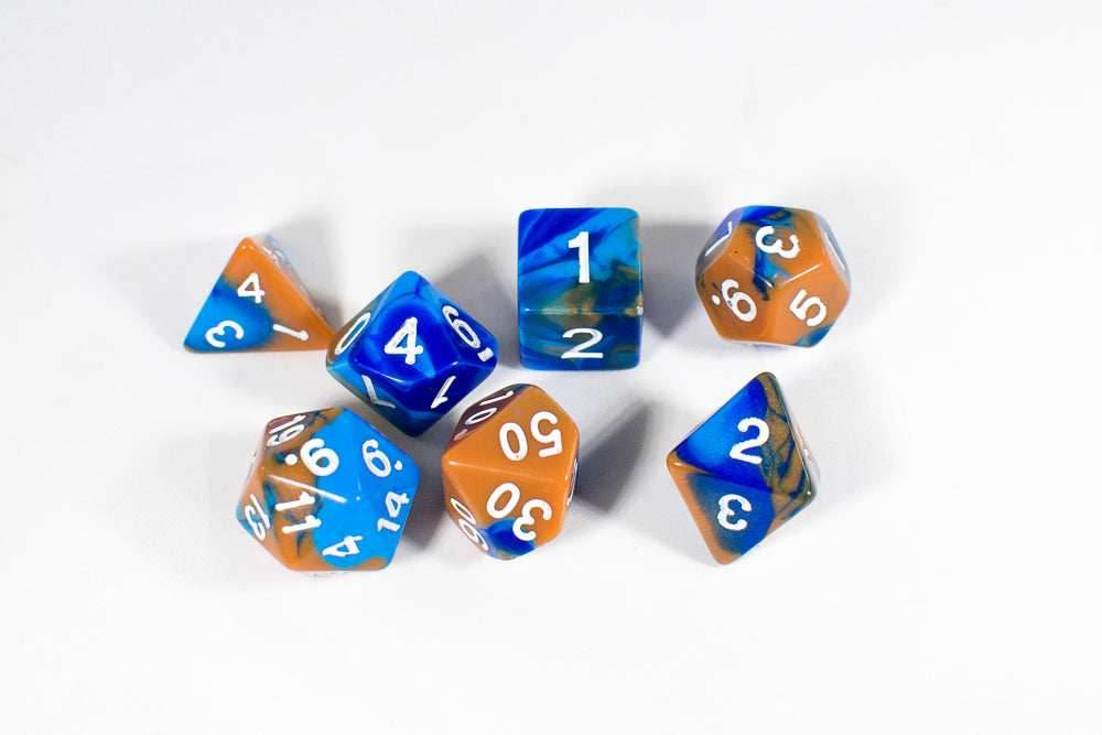 Muddy Waters Tri-Color Swirl Blue/Blue/Brown - Set in Zip Bag