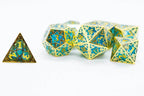 [Factory Second] Gilded Permafrost Forged in Frost Dice Set (Resin Dice Encased in Metal) - 