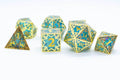 [Factory Second] Gilded Permafrost Forged in Frost Dice Set (Resin Dice Encased in Metal) - 