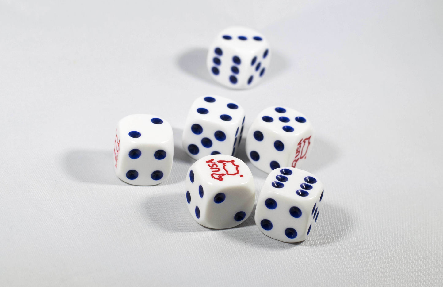 Custom USA Dice with Red White and Blue Theme Patriotic - 