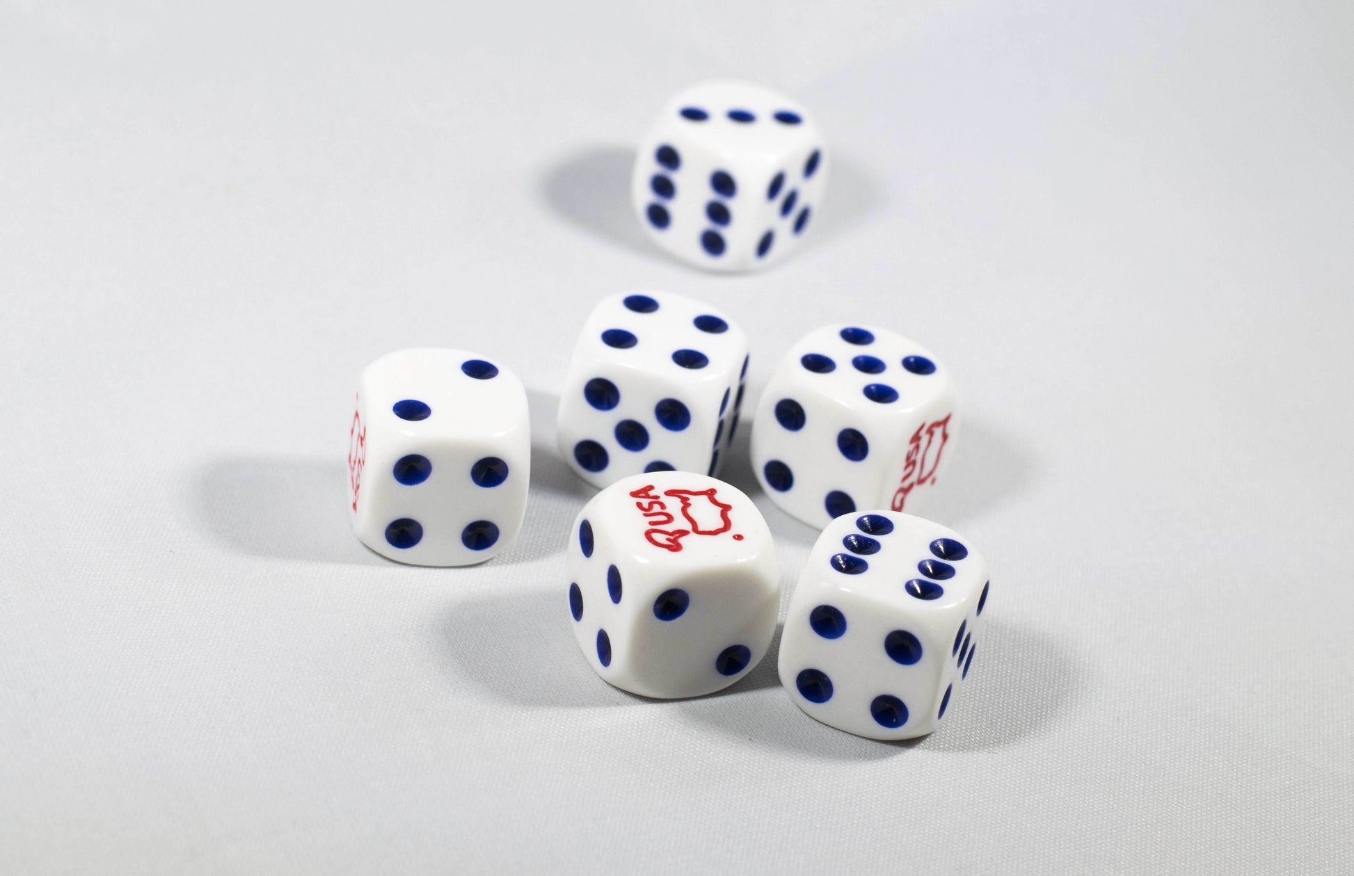 Custom USA Dice with Red White and Blue Theme Patriotic - 