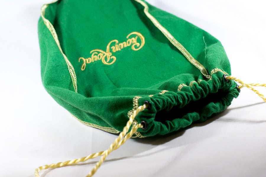 Purple and/or Green Crown Royal Gift Bag Dice Bag Lining Counter Pouch - Green
