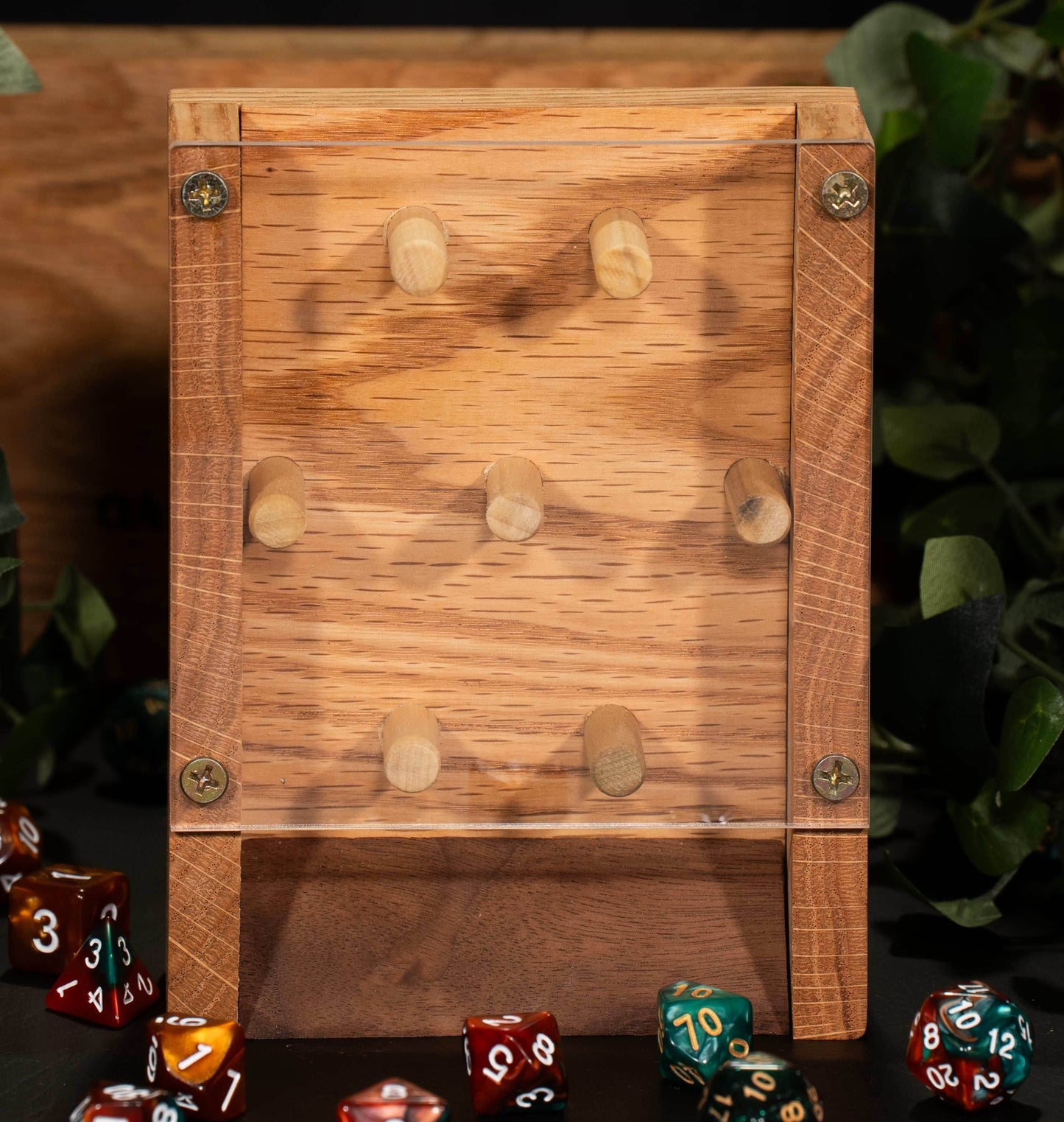 Dice Tower - Red Oak