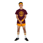 Dancing Elk Condors Halloween Costume T-Shirt Tee with Striped Sleeves Cosplay