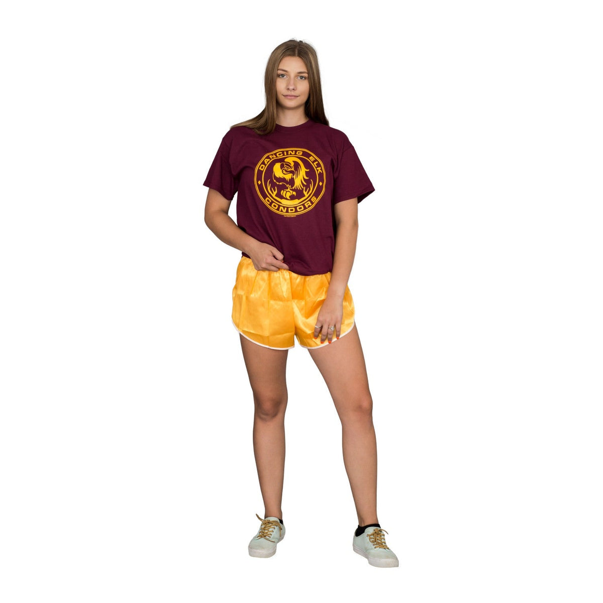 Dancing Elk Condors Halloween Costume T-Shirt Tee with Striped Sleeves Cosplay
