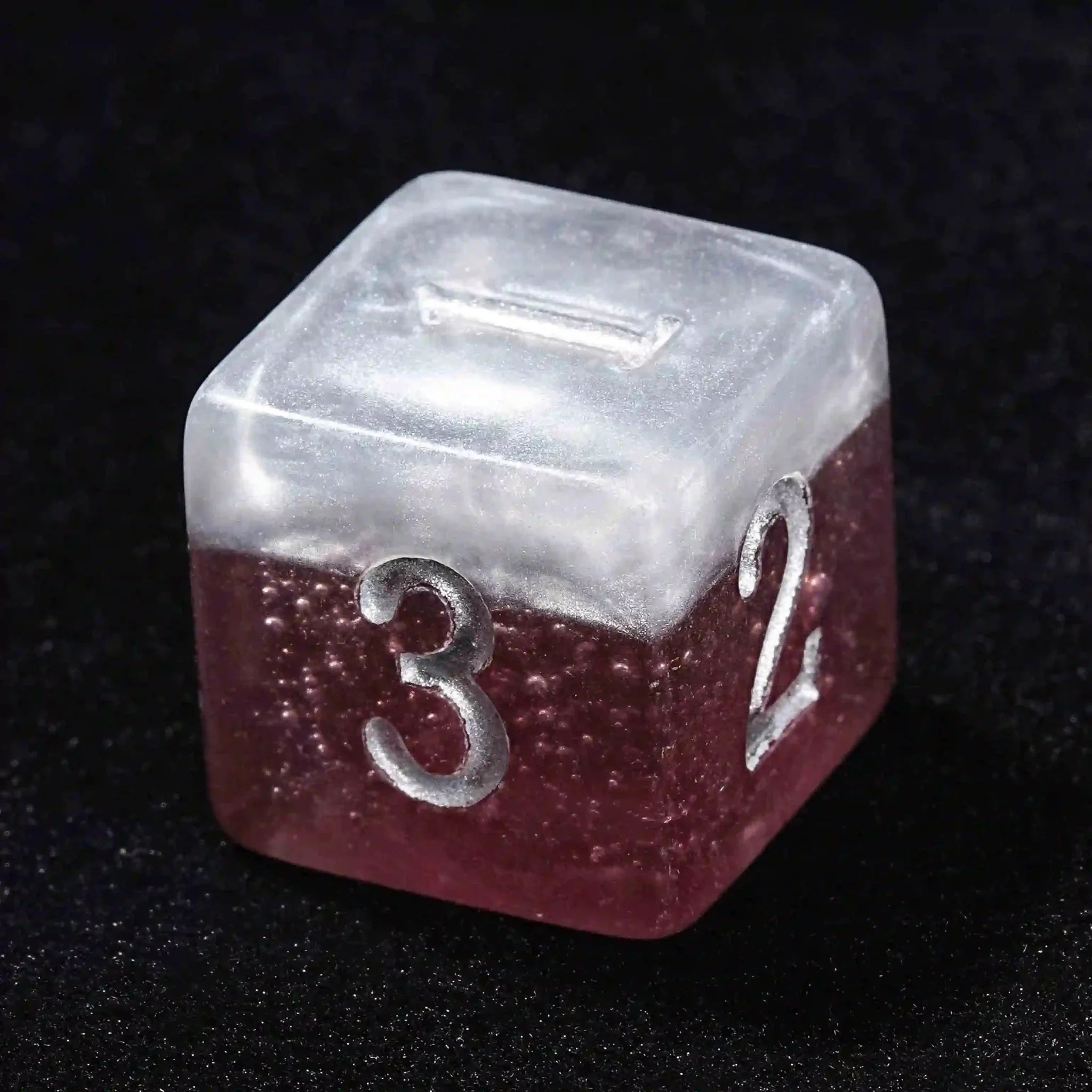 Dark Beer Resin DND Dice Set + Silver Font