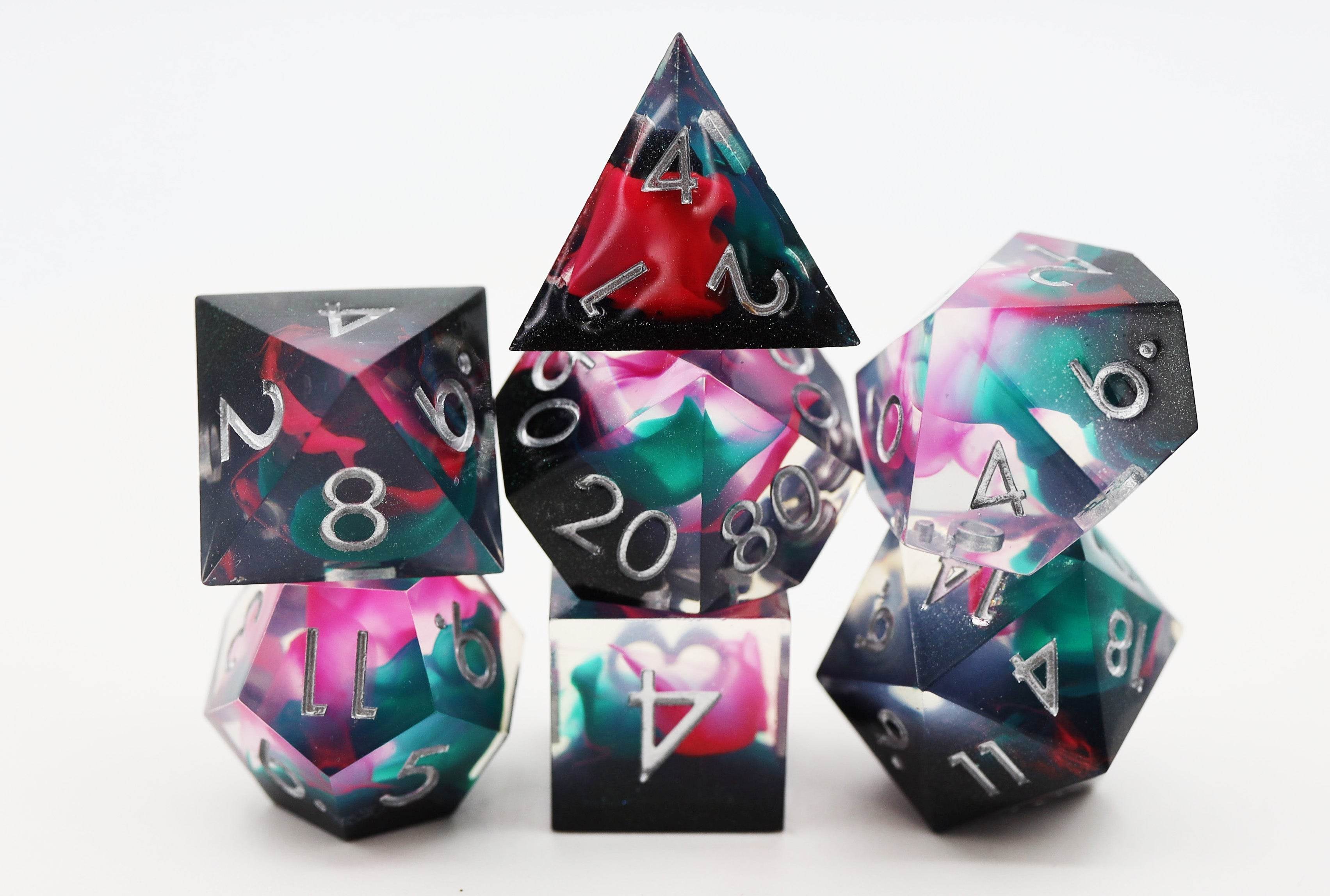 Sharp Edge Resin RPG Dice Set - Daytona - 