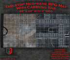 Sci-Fi Skirmish Premium - 24x24 with 3" Grid - Double Sided Neoprene Mat with Bag