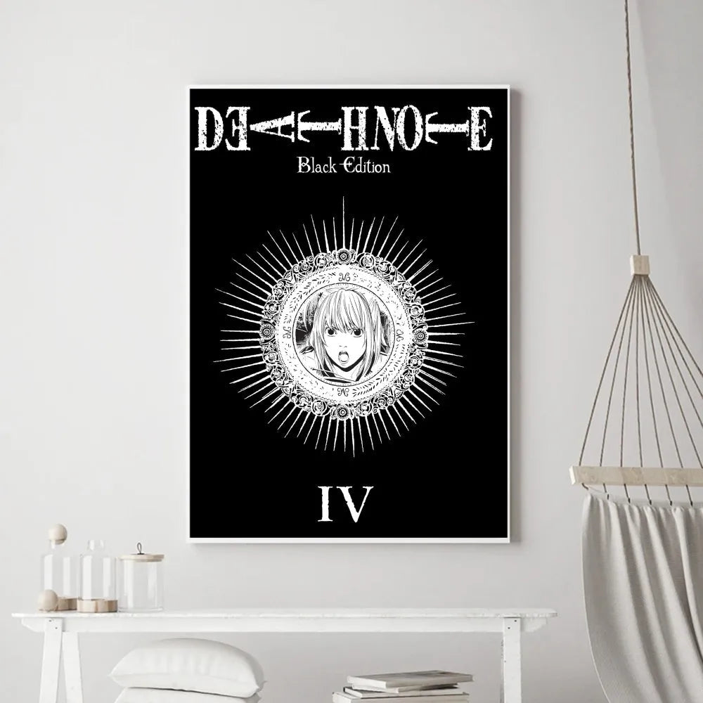 Death Note Anime Poster Prints Wall Art, Painting Bedroom Living Room Wall Bar Restaurant Decor