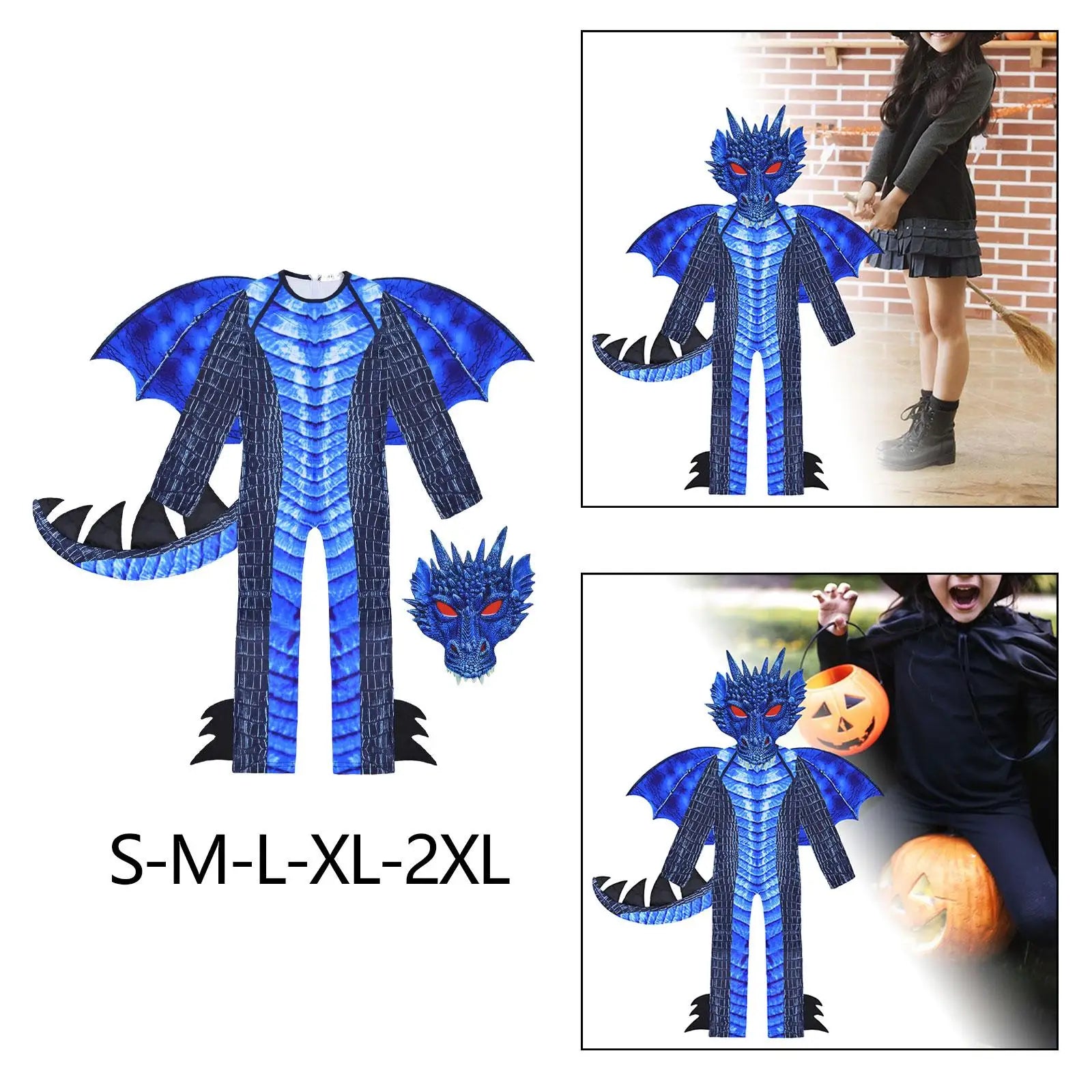 Decorative Gift Toy Role Play Pretend Play Imaginative Playing Kids Dragon Costume for Carnivals Stage Performance Party Favors