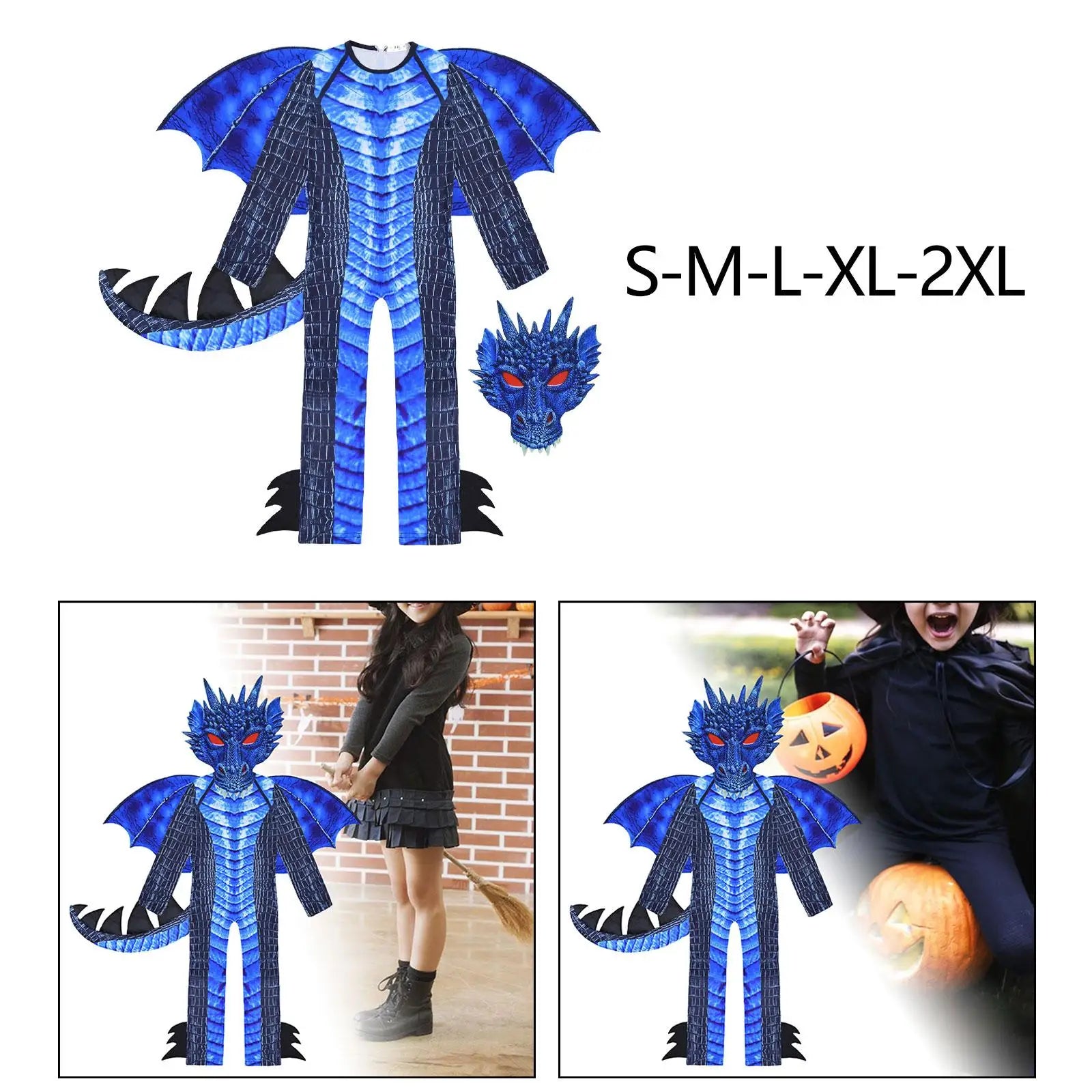 Decorative Gift Toy Role Play Pretend Play Imaginative Playing Kids Dragon Costume for Carnivals Stage Performance Party Favors