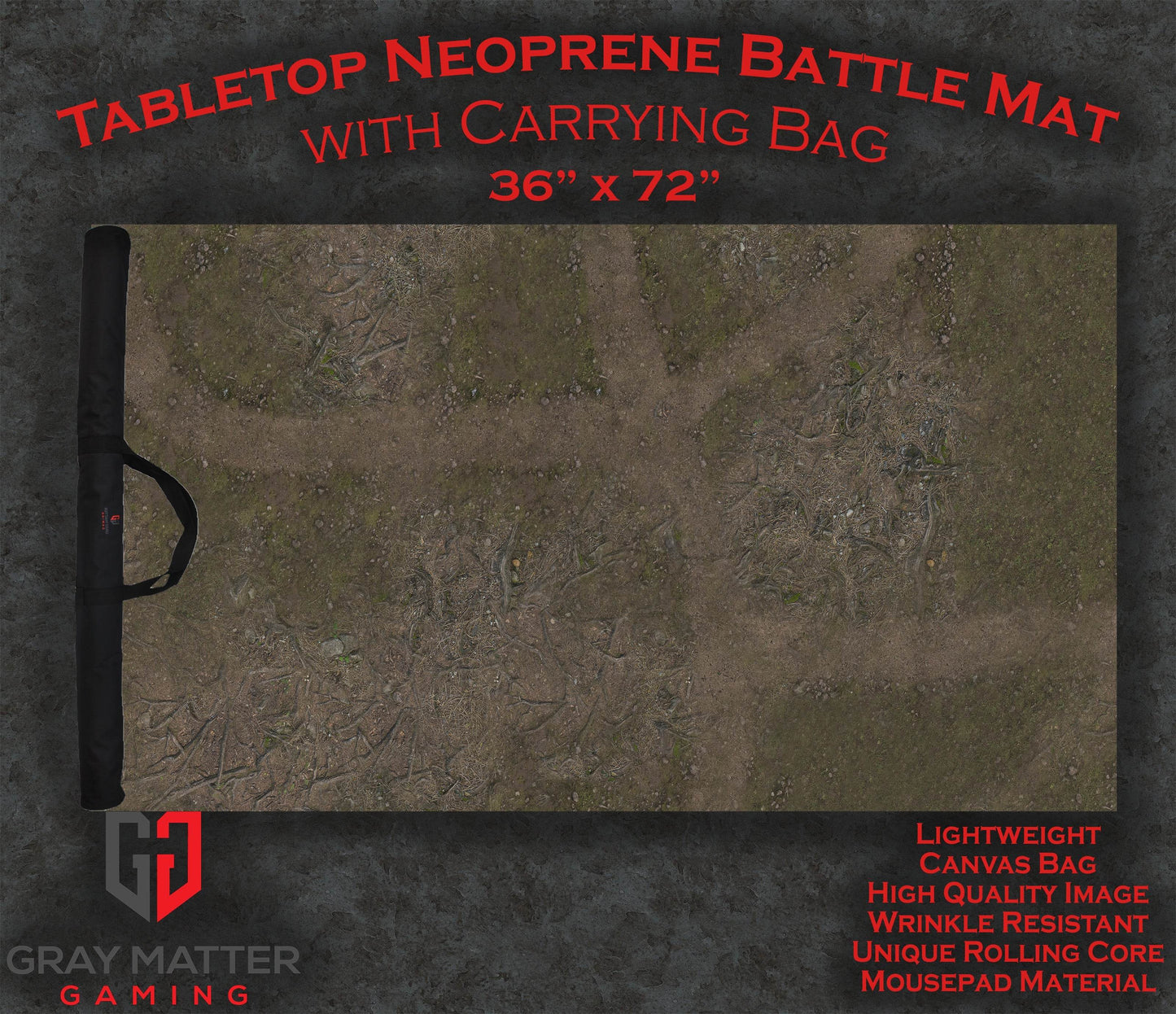 Deep Forest - Neoprene Battle Mat - Warhammer, AoS, 40K, Kill Team, MCP, Shatterpoint, Legion, More - 36x72