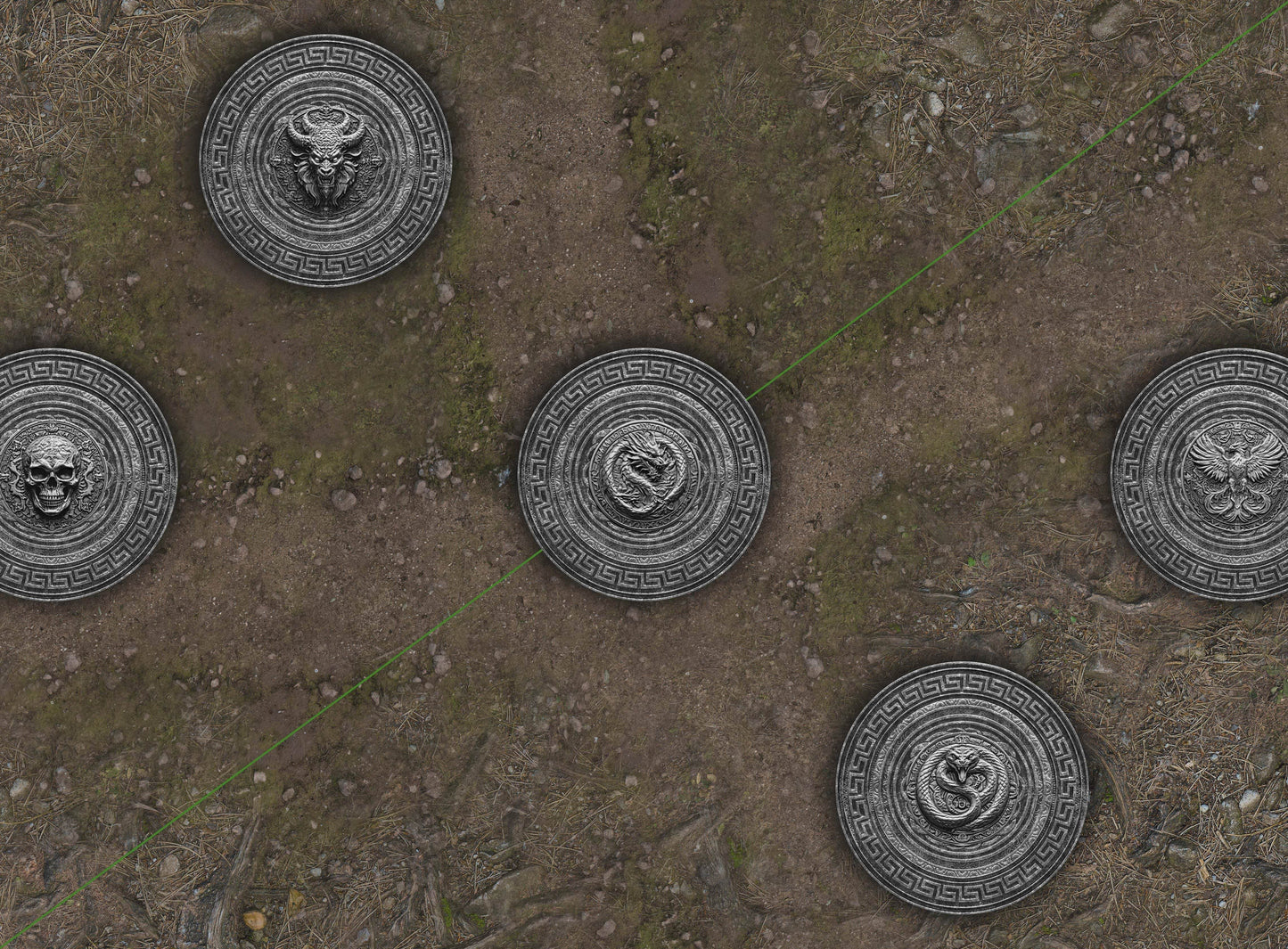 Spearhead - Cracked Earth & Deep Forest - Neoprene Battle Mat - Warhammer Spearhead AoS Age of Sigmar - 22x30