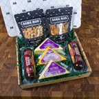 Delicatessen Gift Box – Gourmet Cheese, Beef Sausage & Nuts | Perfect Snack Box for Men – Tailgate, Game Night, Birthday Gifts