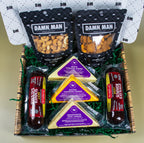 Delicatessen Gift Box – Gourmet Cheese, Beef Sausage & Nuts | Perfect Snack Box for Men – Tailgate, Game Night, Birthday Gifts