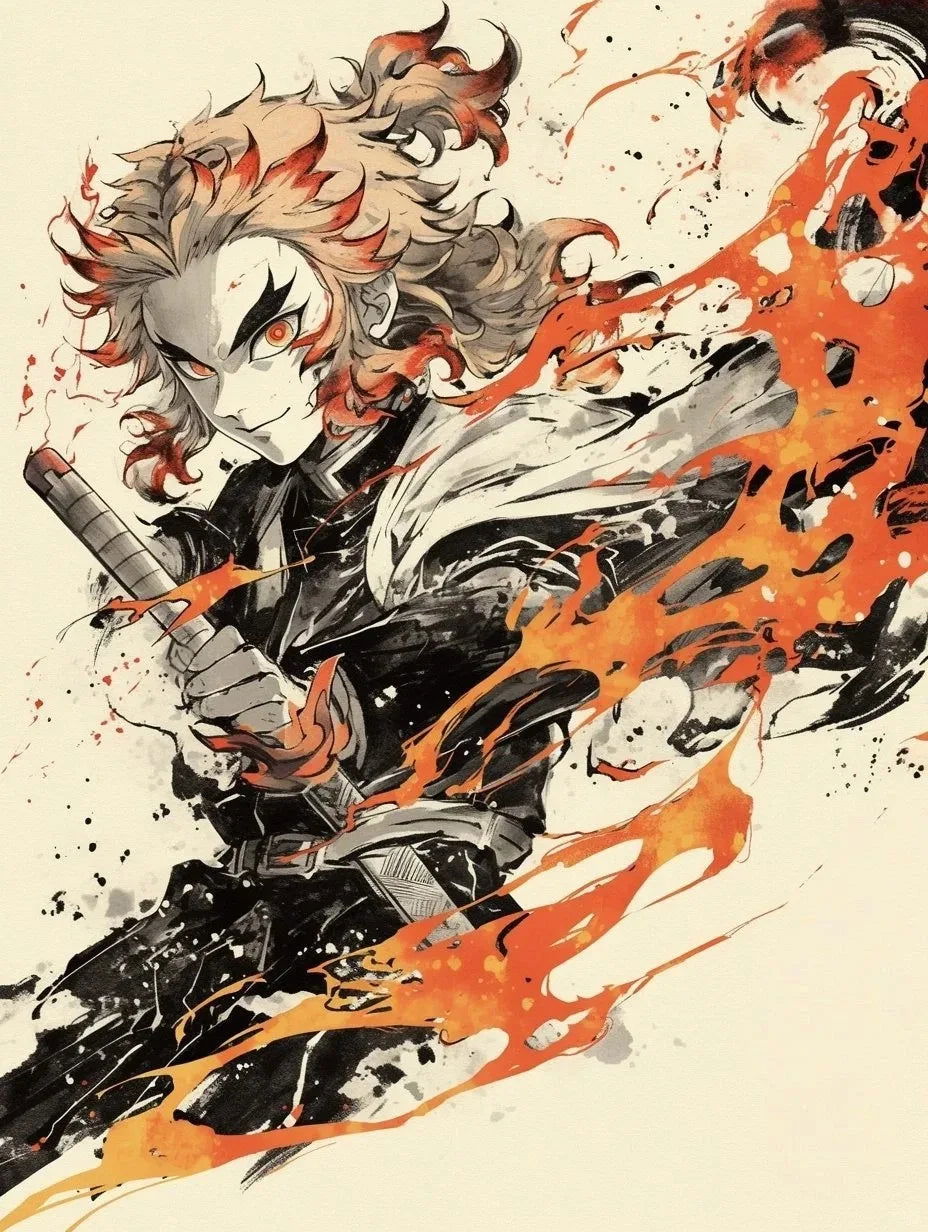 Demon Slayer Diamond Painting Kit Mosaic, Kimetsu no Yaiba Artist DIY Kit Home Decoration Picture Wall Art