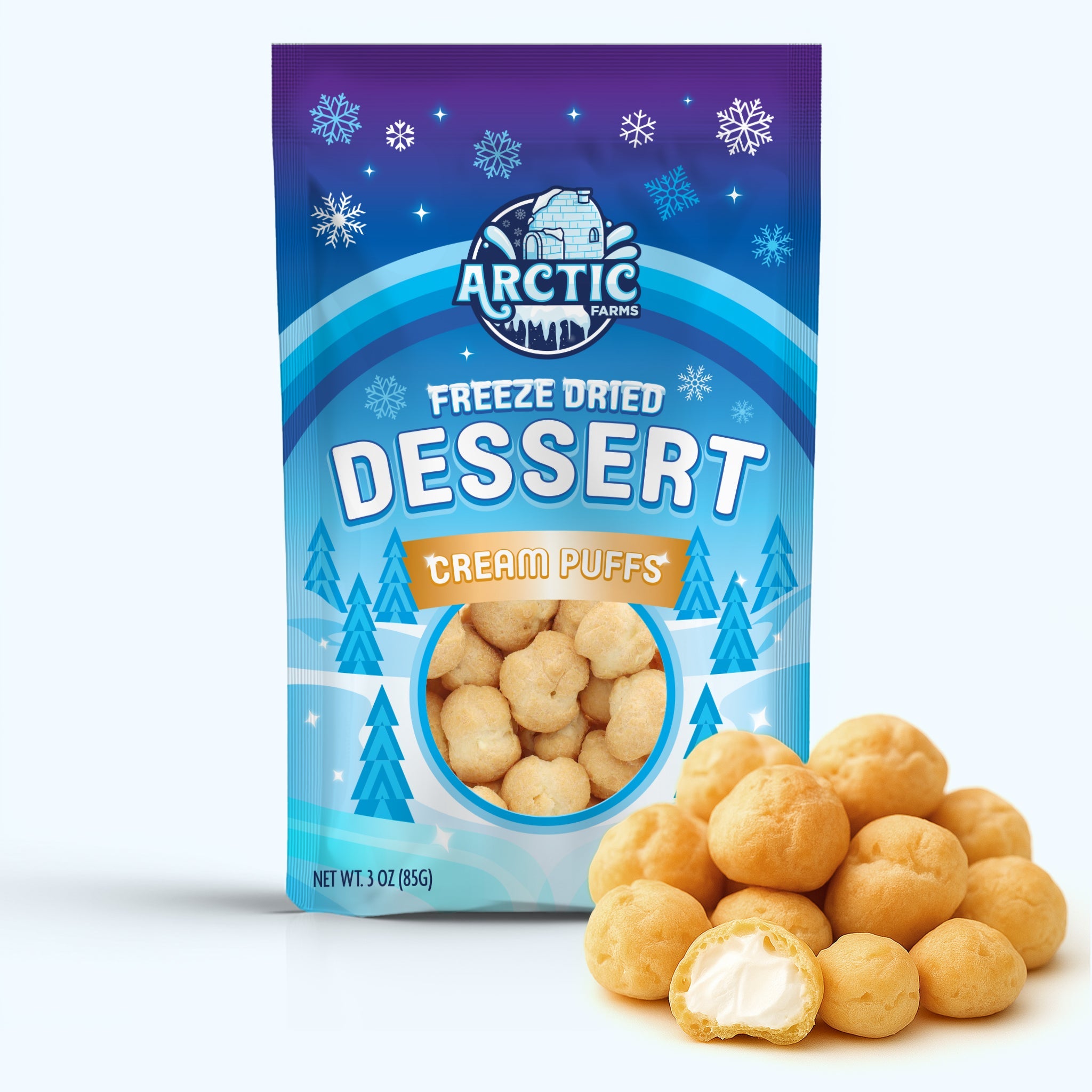 Freeze Dried Dessert Belgian Cream Puffs