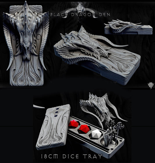 Black Dragon Dice Tray - Small