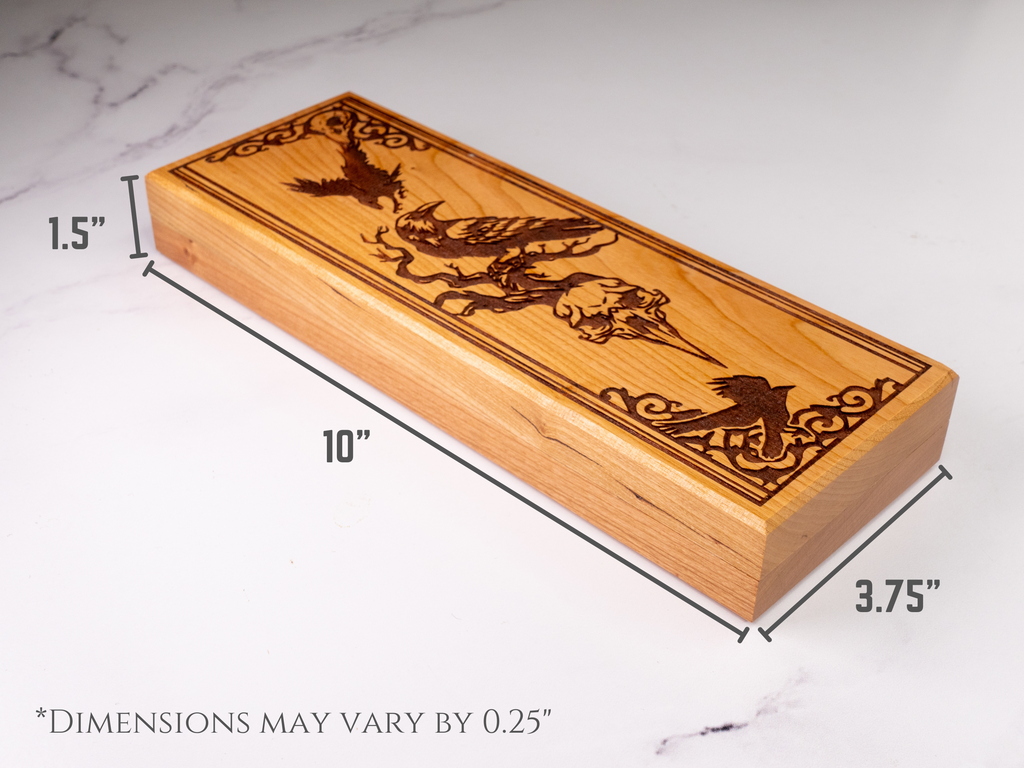 Gothic Raven | Engraved Dual Hex Dice Vault