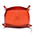 Kraken Dice Leather Dice Tray - Blood Orange