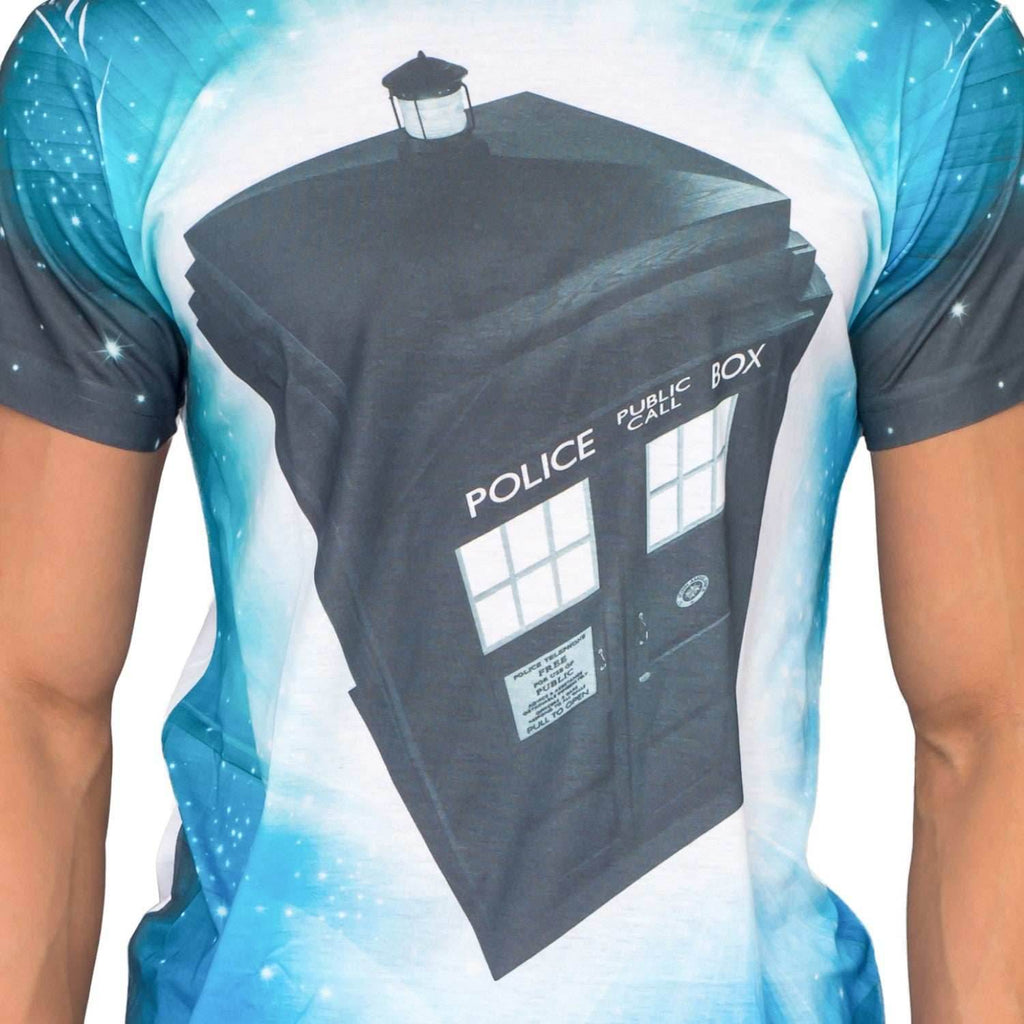 Doctor Who TARDIS Glowing Stars Sublimation T-Shirt - S