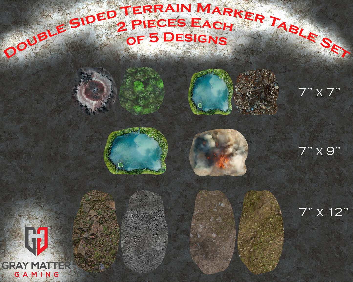 Double Sided Neoprene Terrain Table Set for Warhammer 40k, AoS, Star Wars, Conquest, Bolt Action, Saga, and more!