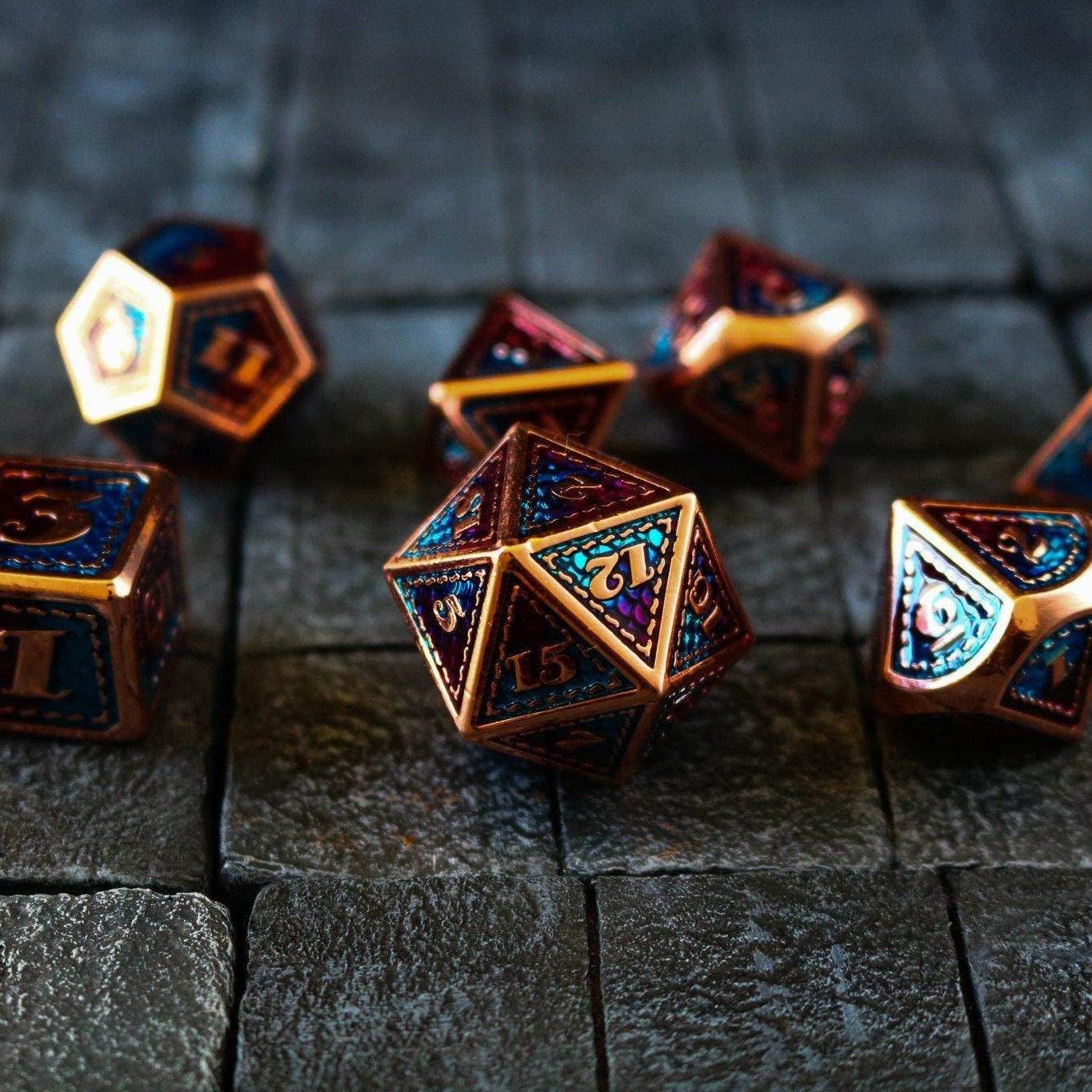 Dragon Scale Metal DND Dice Set - Only 1 D20