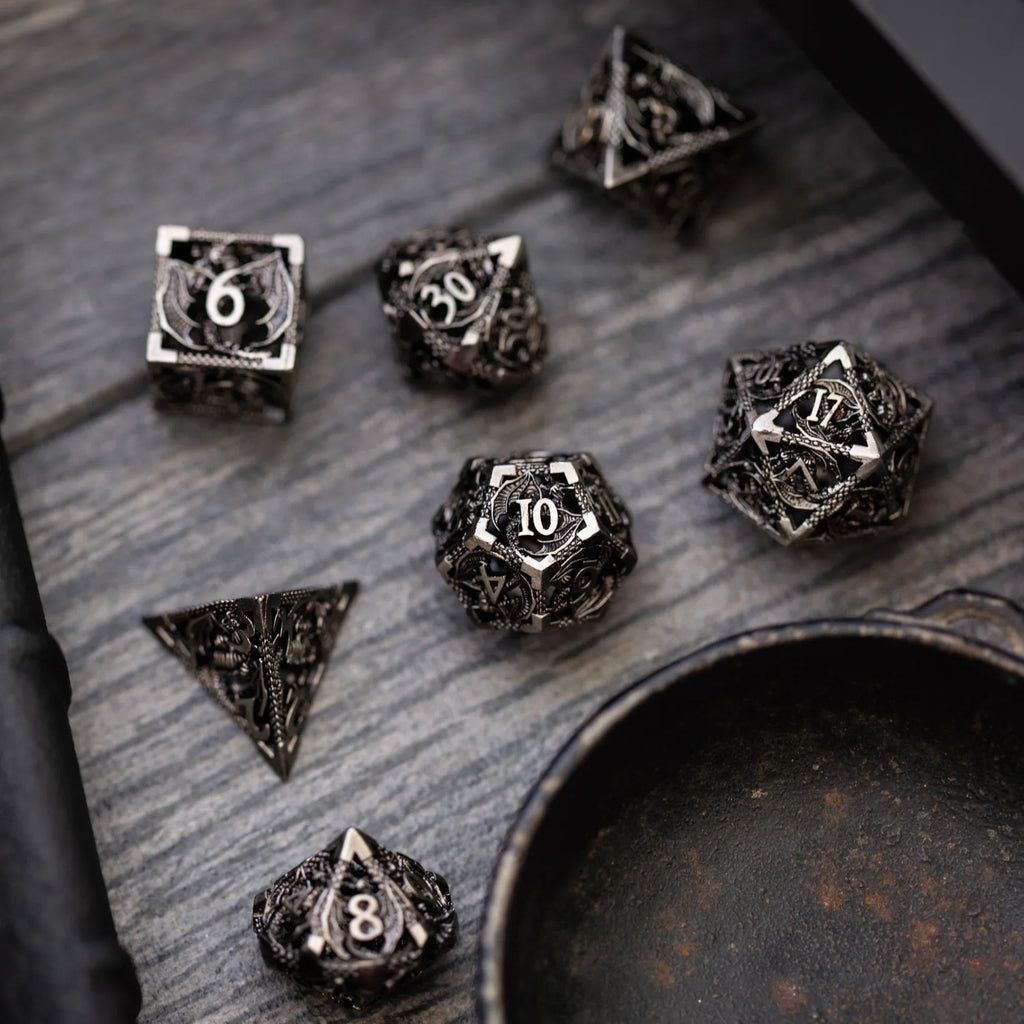 Dragon Hollow Metal DND Dice Set