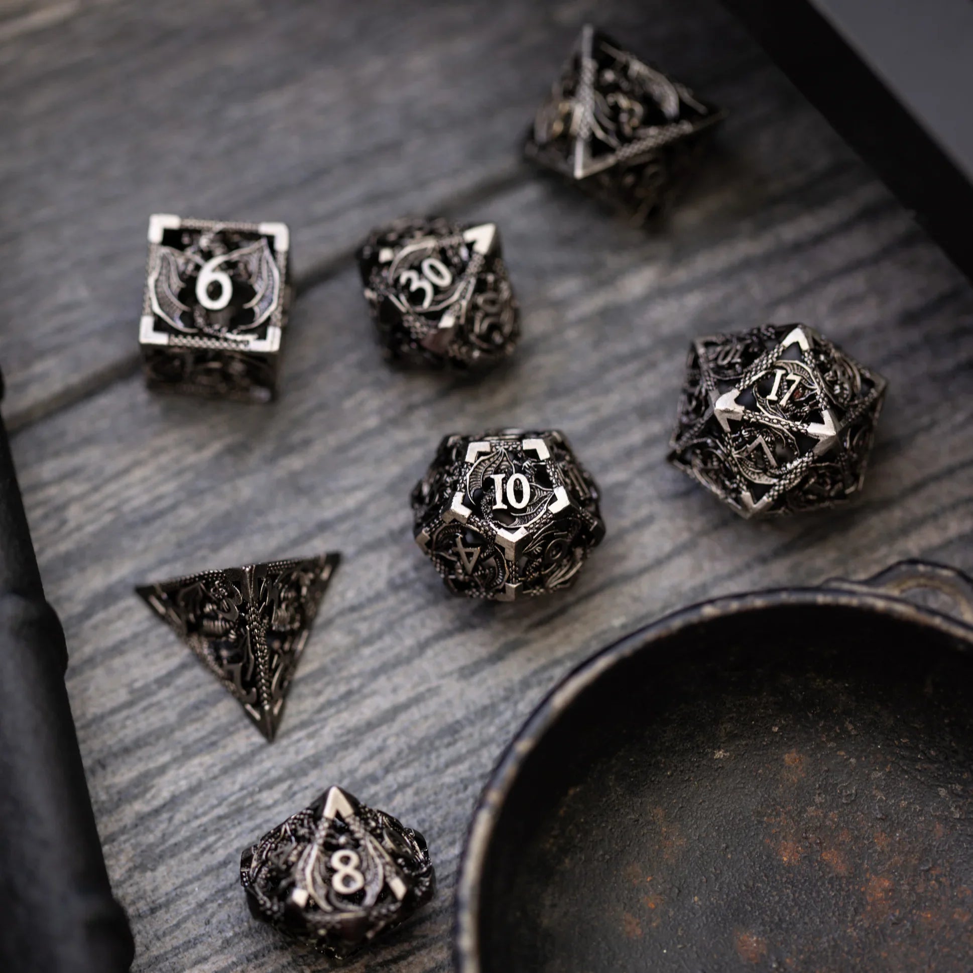 Dragon Hollow Metal DND Dice Set