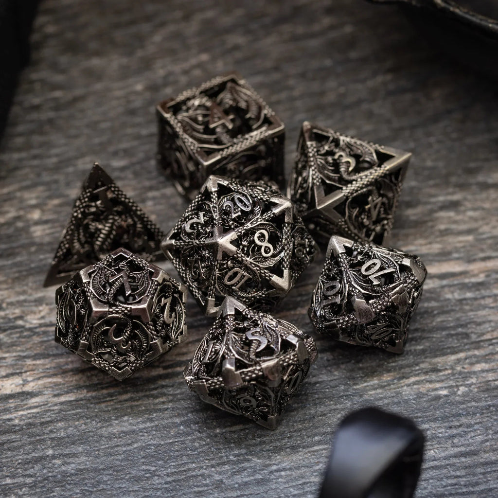 Dragon Hollow Metal DND Dice Set