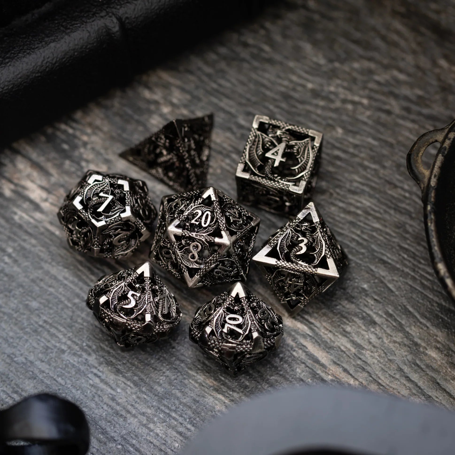 Dragon Hollow Metal DND Dice Set