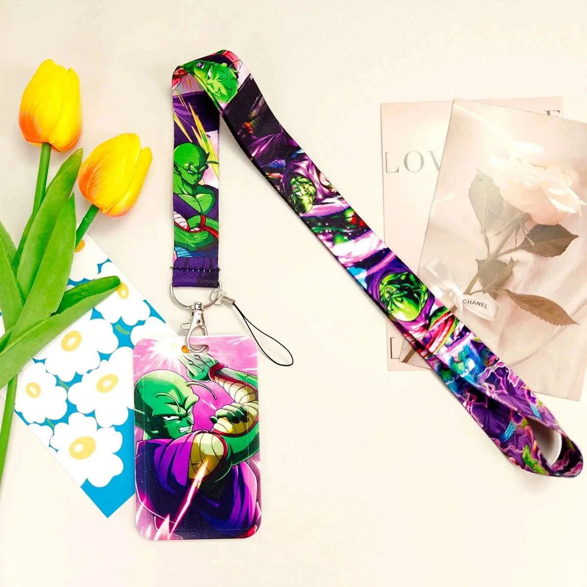 Dragon Ball Credential Holder Anime Lanyards Neck Strap For Card Badge Keychain Accessories