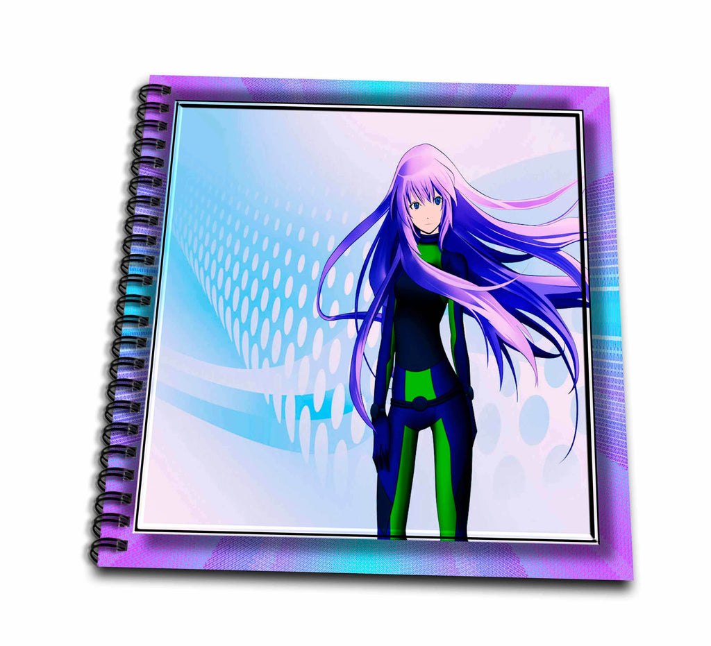 3dRose Susan Brown Designs General Themes - Futuristic Anime - Drawing Books (db_28777) - Memory Book 12 x 12 inch