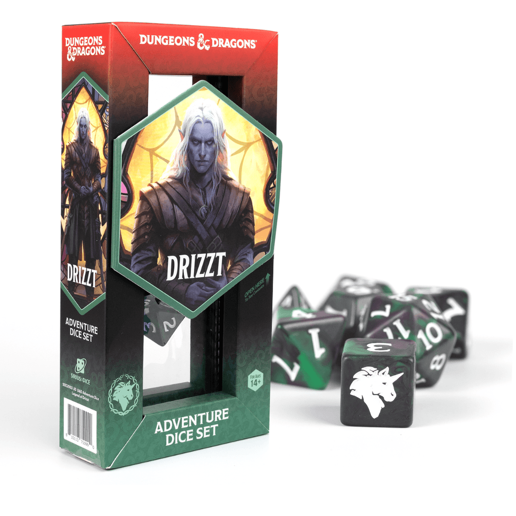 D&D Adventure Dice Set - Legend of Drizzt Edition | 16pc Collection - 