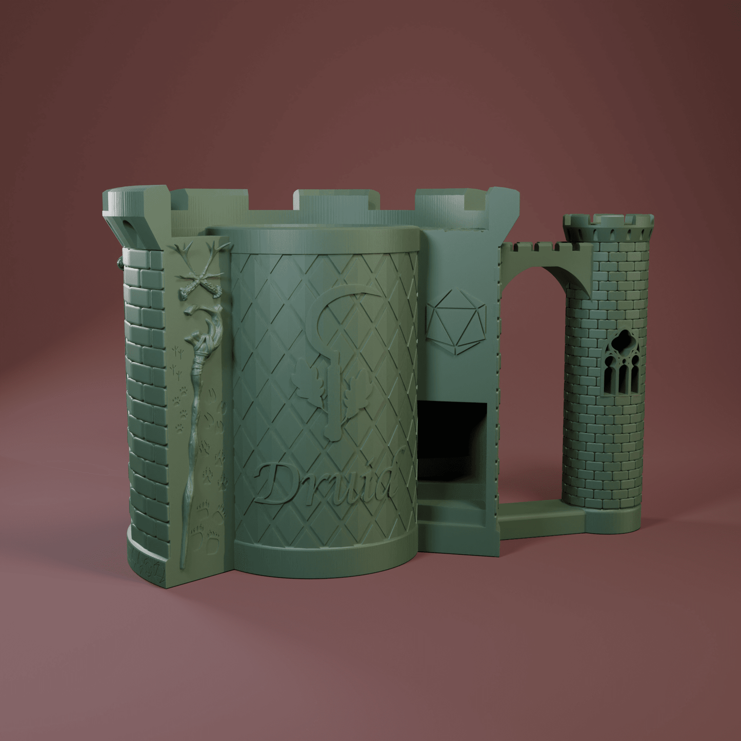 Druid Mug & Dice Tower - Tier 1 / Included