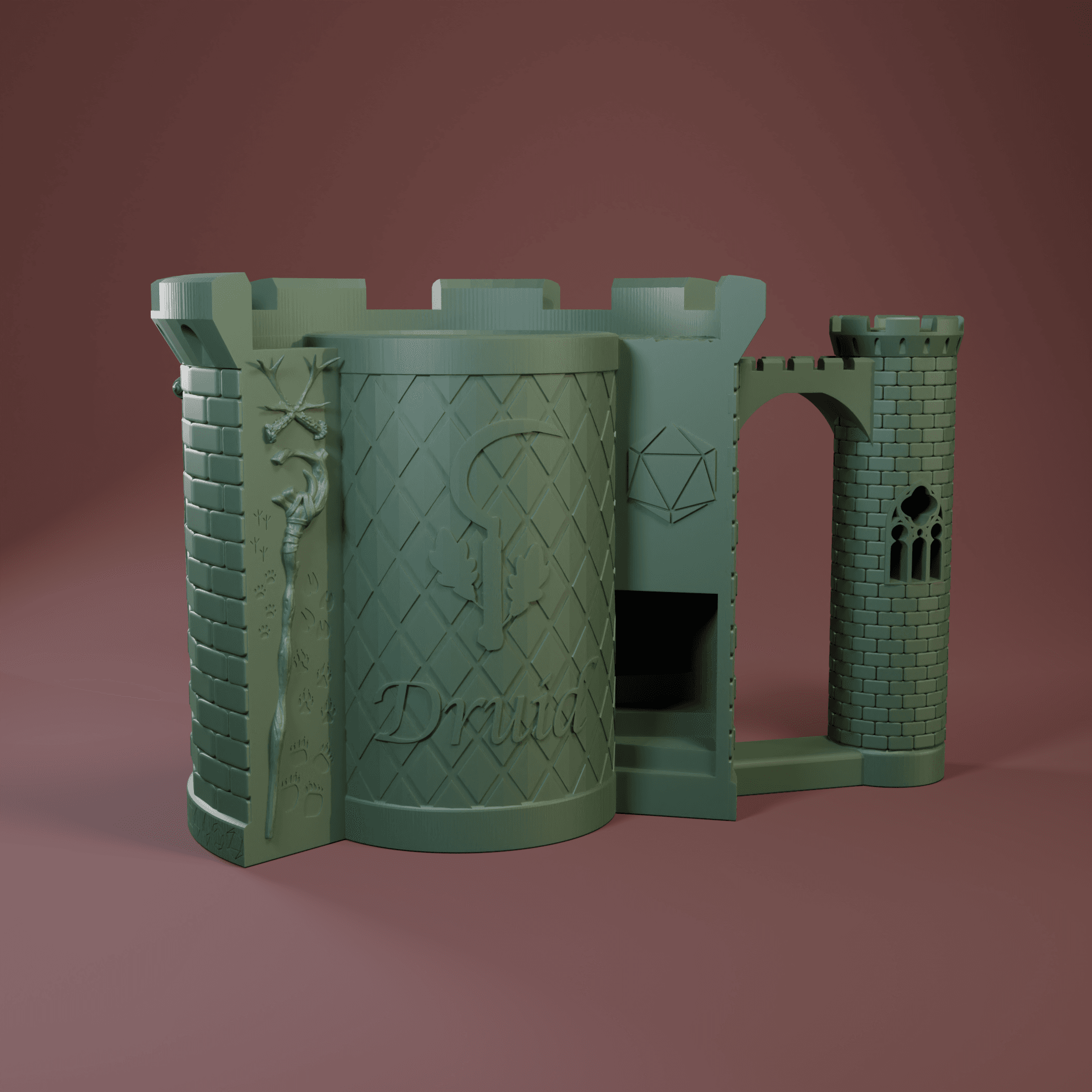 Druid Mug & Dice Tower - Tier 1 / Included