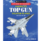 Brain Games - Sticker by Number: America's Top Gun Fighter Planes (28 Images to Sticker) - Paperback