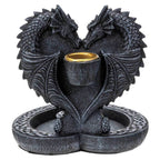 Dual Dragon's Heart Backflow Incense Burner - 