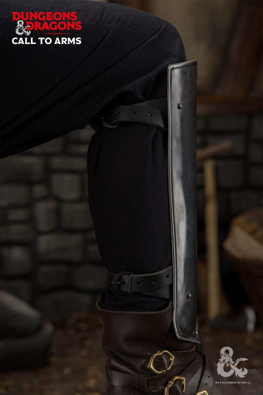 Dungeons & Dragons Steel Greaves polished