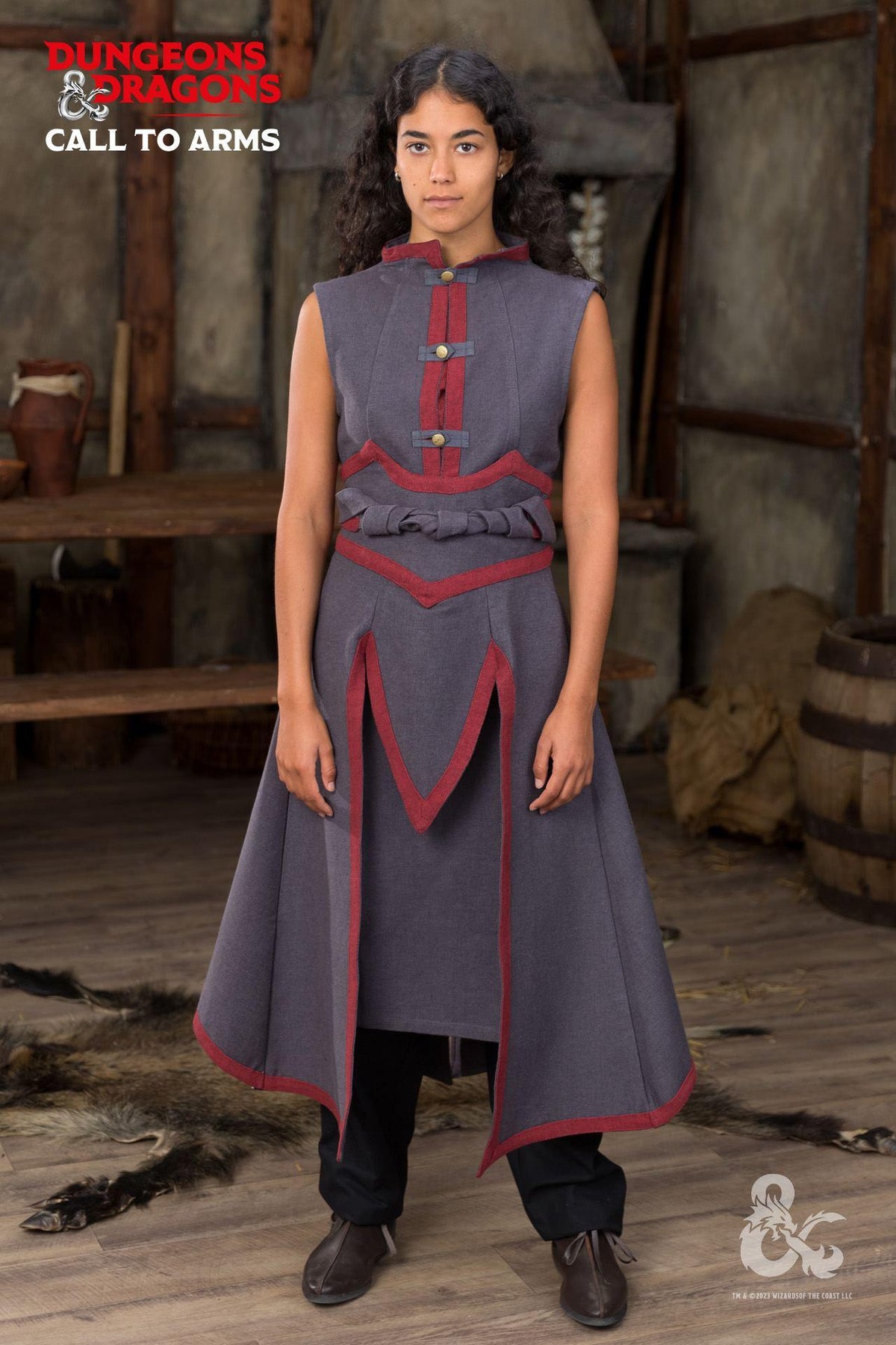Dungeons & Dragons Sorcerer Battle Skirt Gray/Red