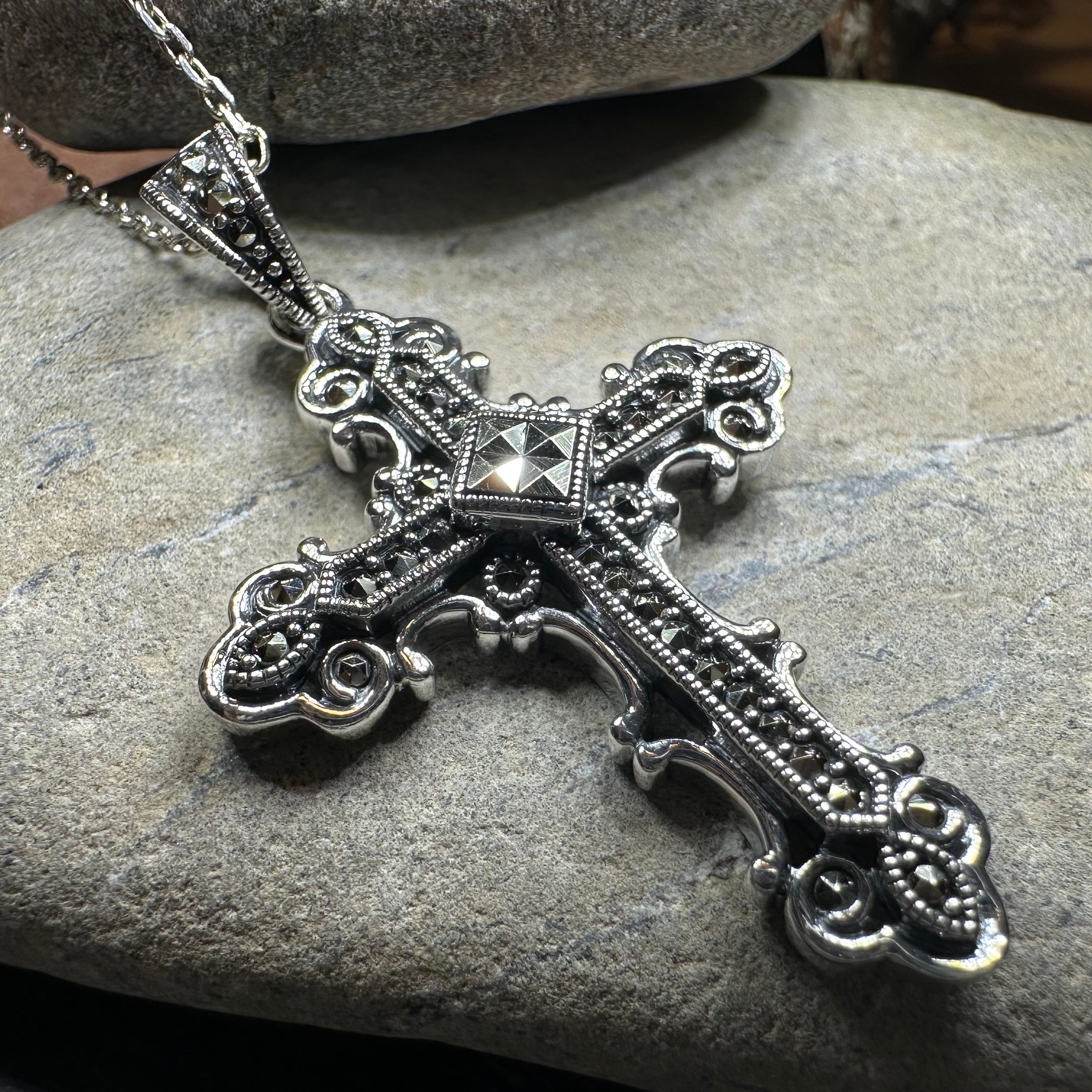 Scottish Skinnet Cross Necklace
