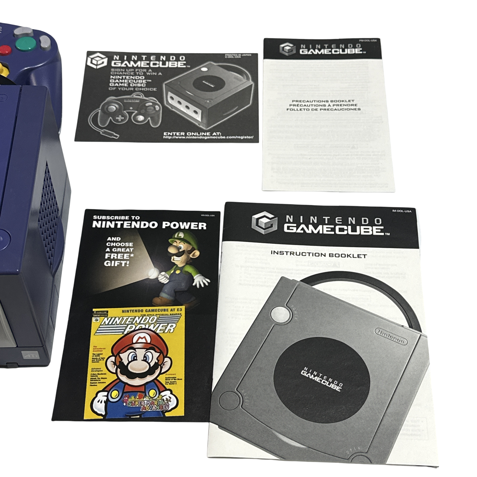 Indigo GameCube System (with 2 Original NGC Controllers)