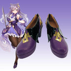 Genshin Impact cos clothing anime animation game suit Liyue seven star carved clear cosplay clothing matching shoes - Keqing shoes / 36