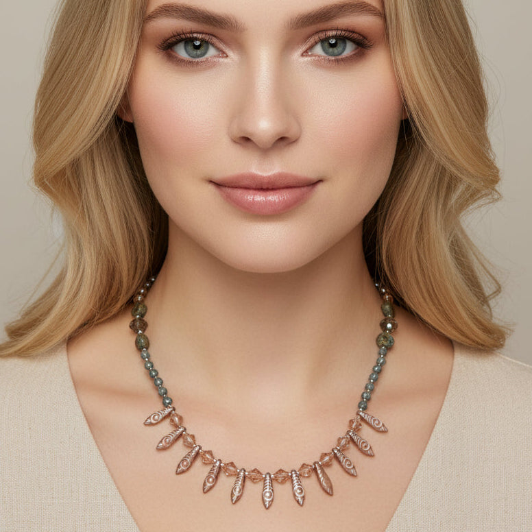 Peacock Crystal Necklace