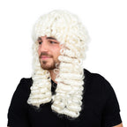 Judge Halloween Cosplay Costume Accessory White Deluxe Wig