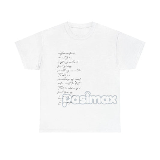 Edward Elric's "Equivalent Exchange" T-Shirt - Fullmetal Alchemist Brotherhood Apparel