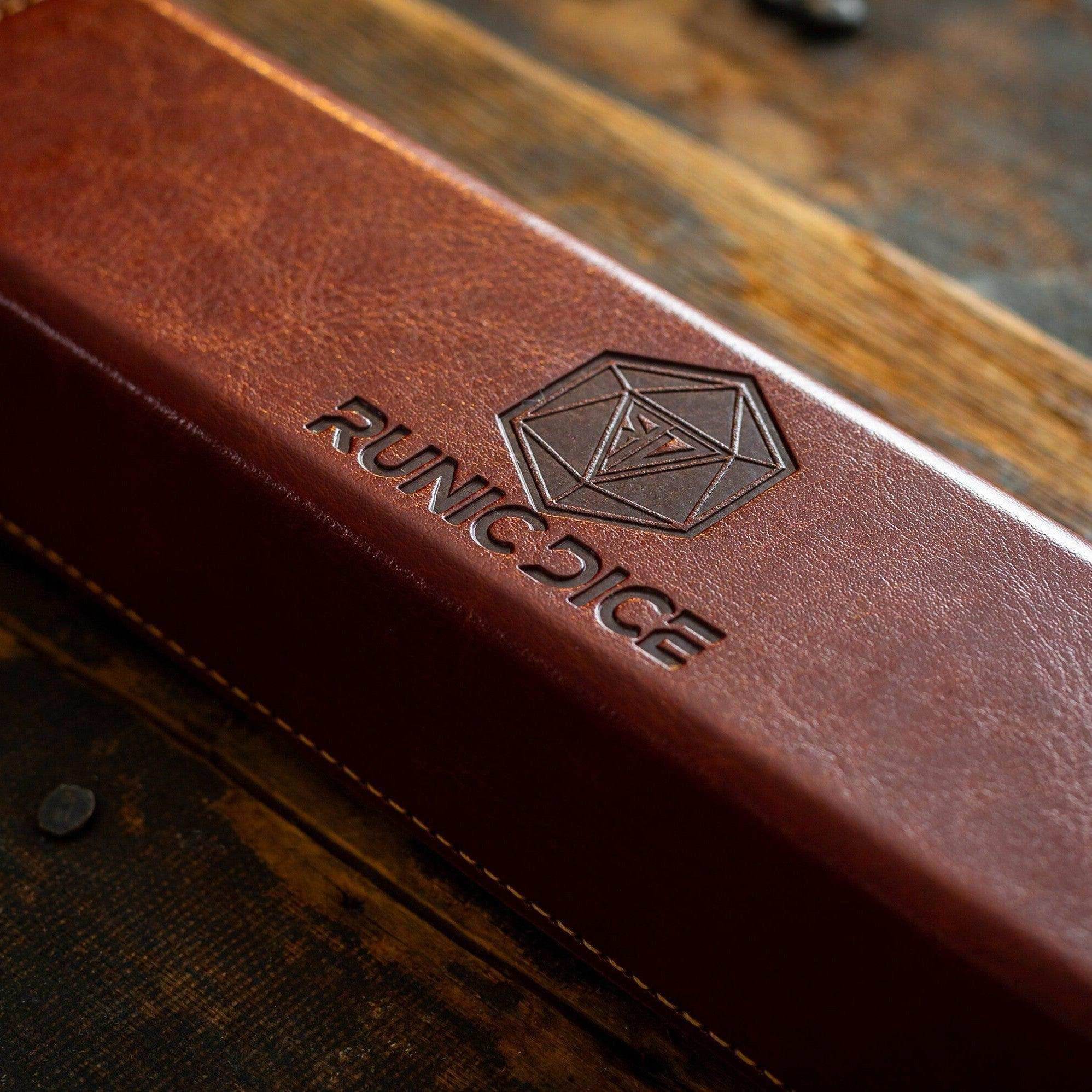 Elven Wood Green Forge Fire Glass DND Dice Set - Full Set And Free Dice Box